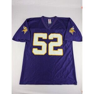 Men's Medium Vintage NFL Minnesota Vikings Chad Greenway #52 Jersey Purple M